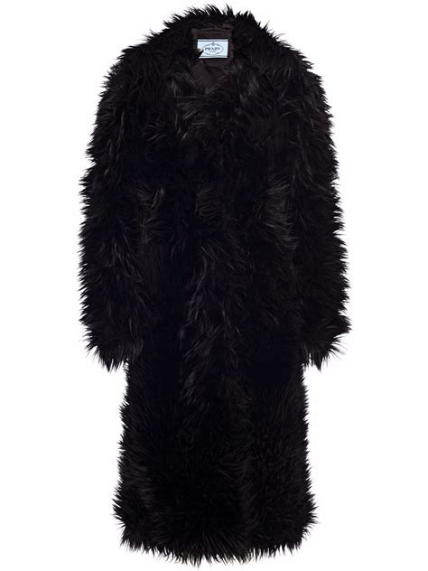 prada faprada faux fur jacket|Black Shearling Fur Jacket .